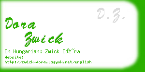 dora zwick business card